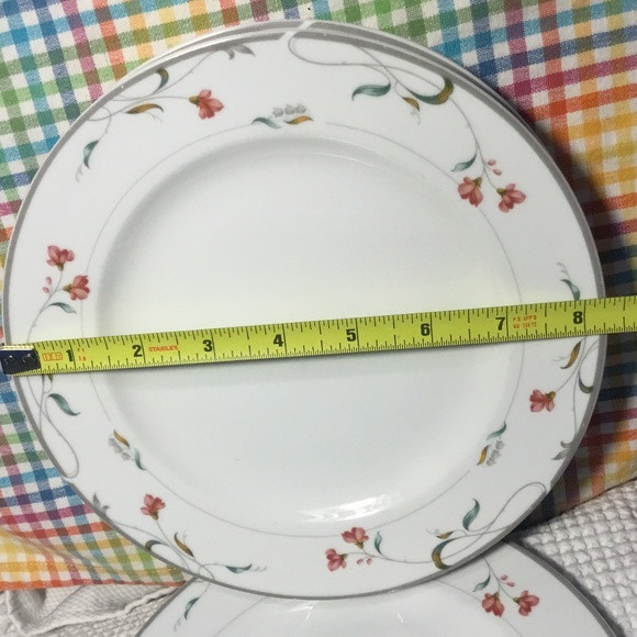 (2)  Salad Dessert Plates 8-1/4", Christopher Stuart Y0205 Melrose Fine China - Picture 6 of 8